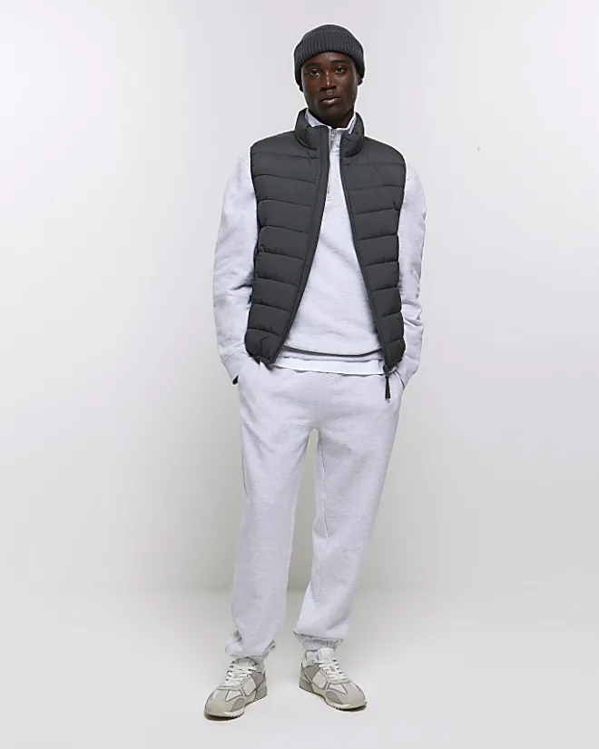 River Island regular fit padded gilet Khaki Online
