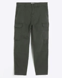 River Island regular fit utility cargo trousers Khaki Best