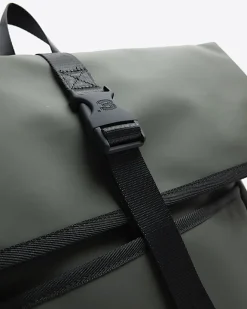 River Island rubberised roll top backpack Khaki Best