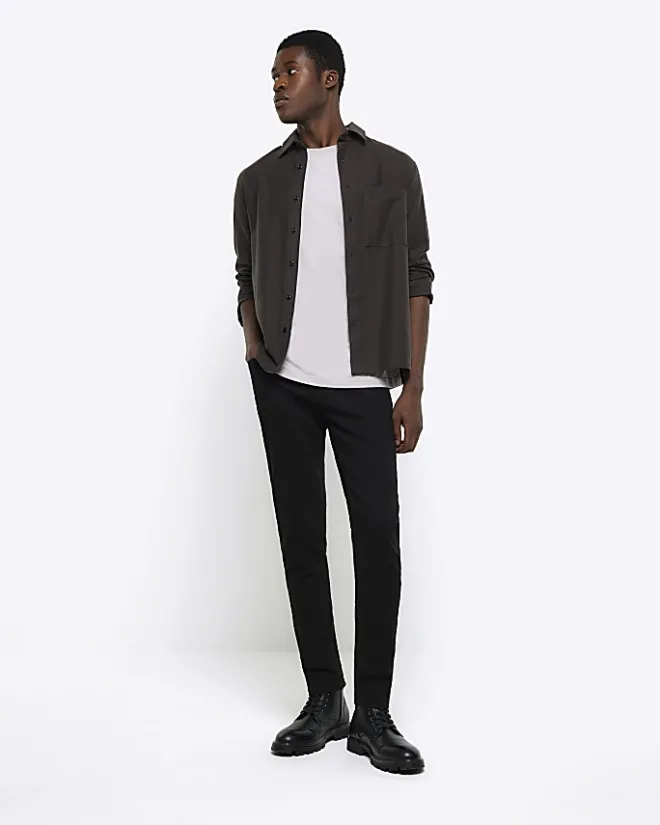 River Island Light regular fit t-shirt Grey Online