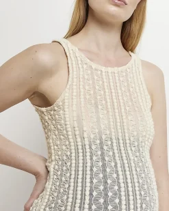 River Island Maternity textured lace tank top Cream Online