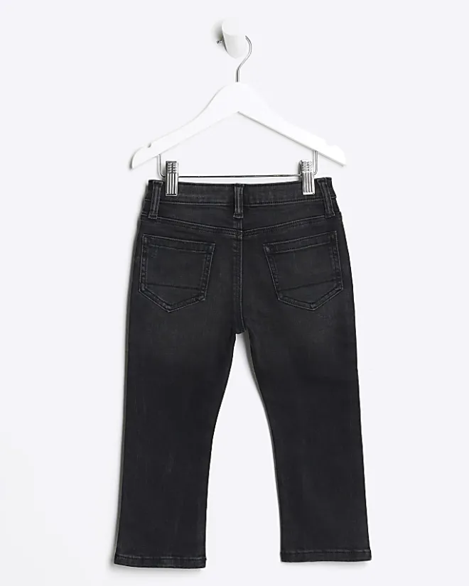 River Island Mini boys slim ripped jeans Black Clearance
