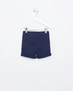 River Island Mini Boys Stretch Chino Shorts Navy Outlet