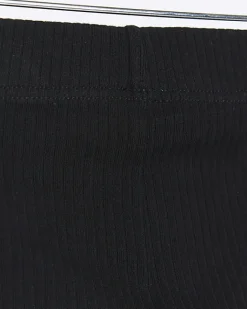River Island Mini girls plain rib cycle shorts Black Discount
