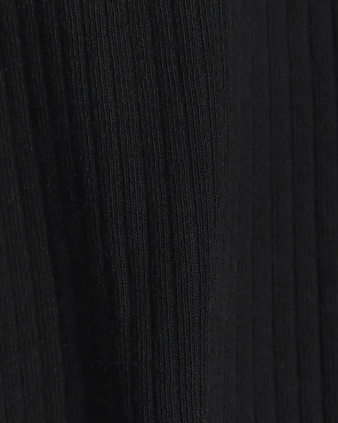 River Island Mini girls plain rib leggings Black Fashion