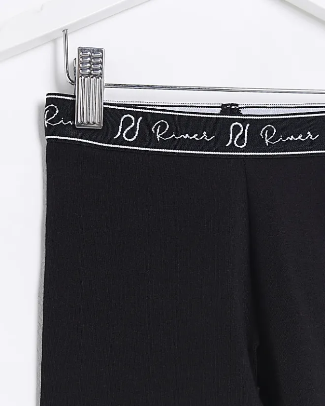 River Island Mini Girls RI Cycling Shorts Black Fashion