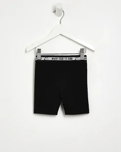 River Island Mini girls RI Cycling Shorts Black Hot