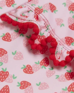 River Island Mini girls coral strawberry swimsuit set Orange Best
