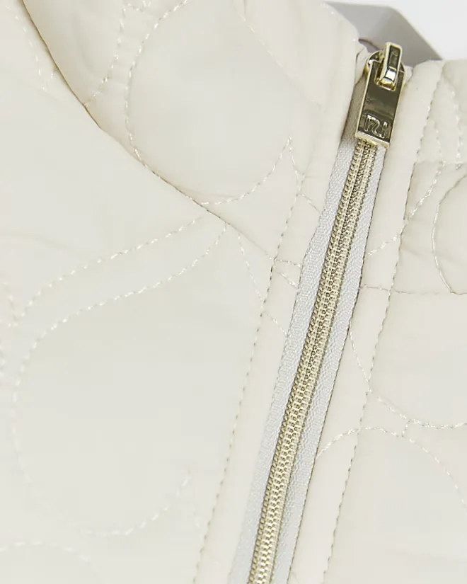 River Island Mini girls heart padded jacket Cream Best