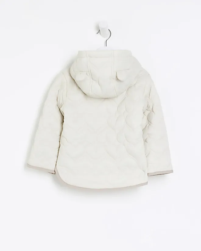 River Island Mini girls heart padded jacket Cream Best