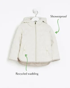 River Island Mini girls heart padded jacket Cream Best