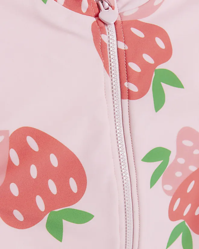 River Island Mini girls strawberry swimsuit set Pink Fashion