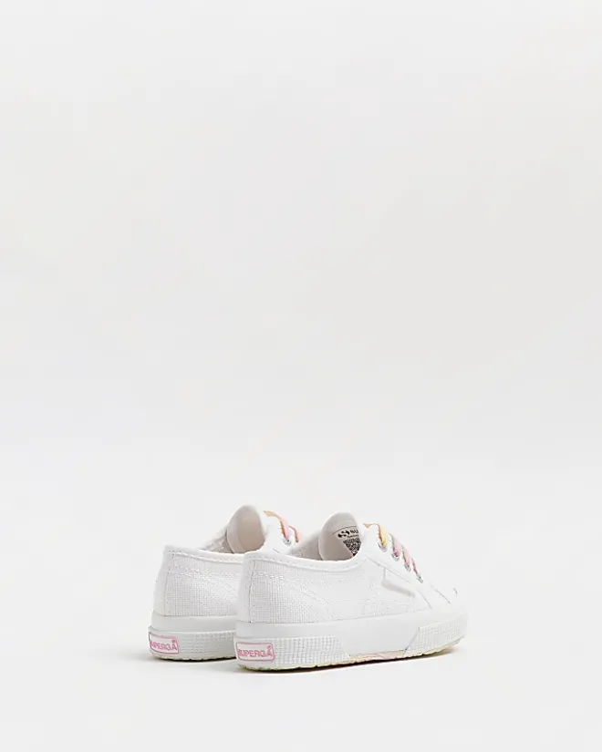 River Island Mini girls Superga Rainbow Trainers White Outlet