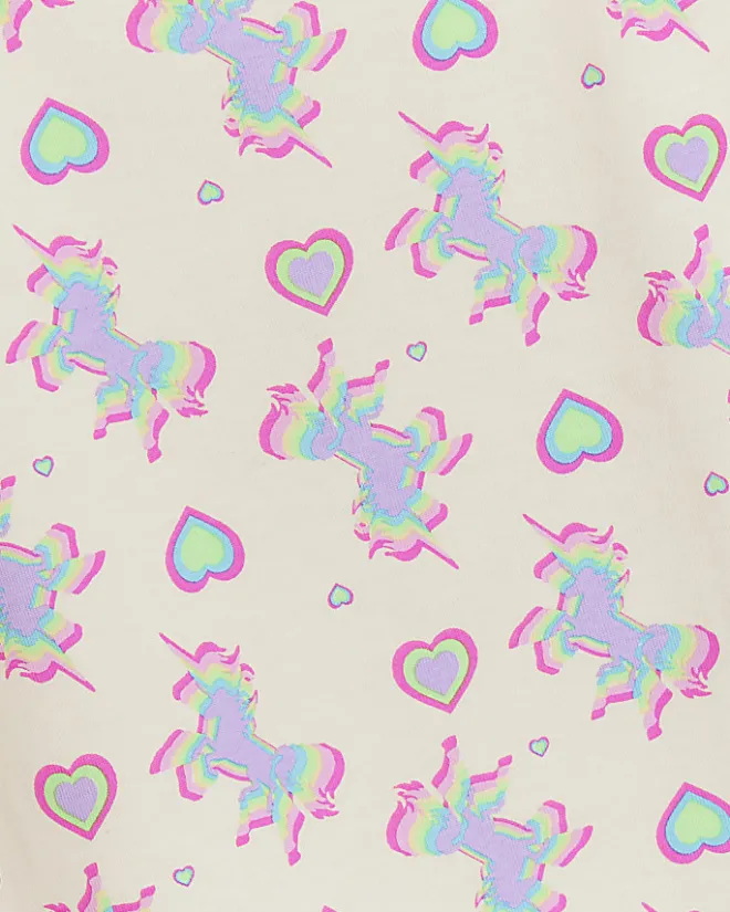 River Island Mini girls unicorn vest 3 pack Yellow Outlet