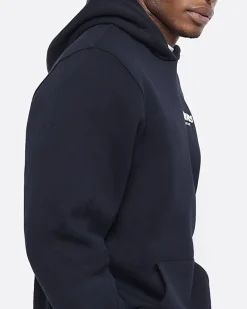 River Island Regular Fit Graphic tracksuit Hoodie Navy Outlet