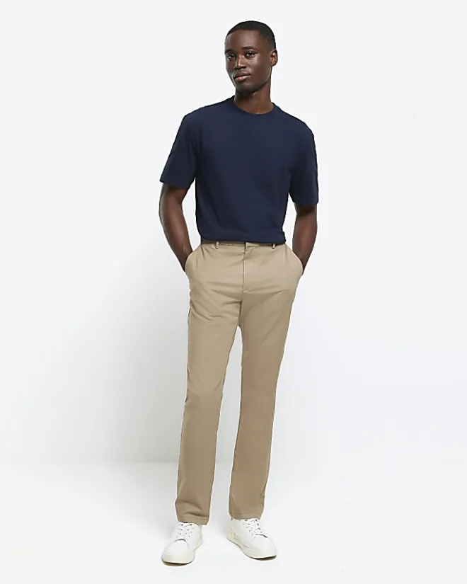 River Island regular fit t-shirt Navy Discount