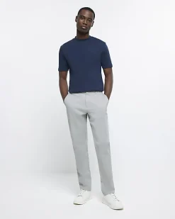 River Island RI studio slim fit t-shirt Navy Sale