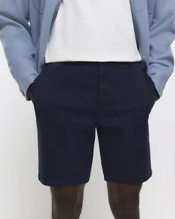 River Island skinny fit chino short Navy Best