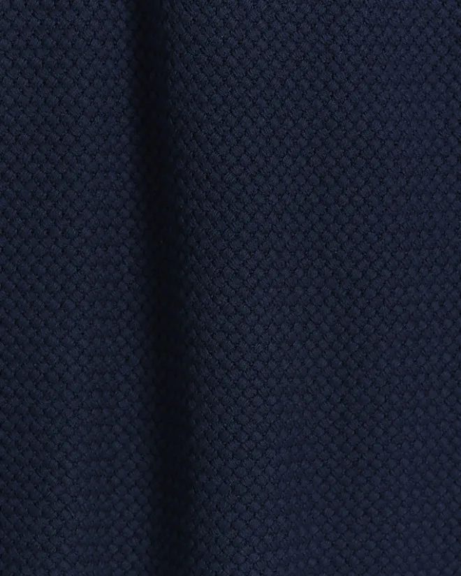 River Island slim fit textured knit polo Navy New