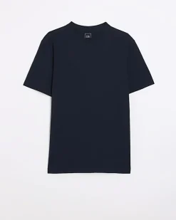 River Island slim fit t-shirt Navy New