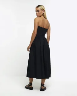 River Island Petite bandeau prom midi dress Black Discount