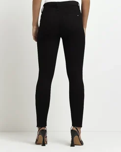 River Island Petite Molly mid rise skinny jeans Black New