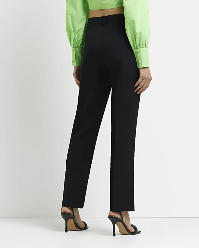 River Island Petite Split Side Trousers Black Discount