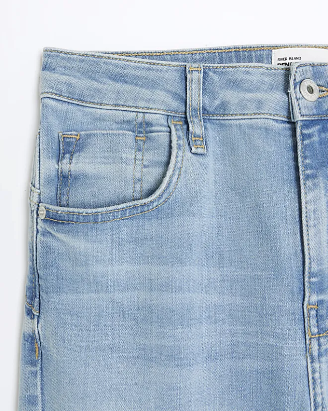 River Island Petite high waisted bum sculpt jeans Blue Fashion