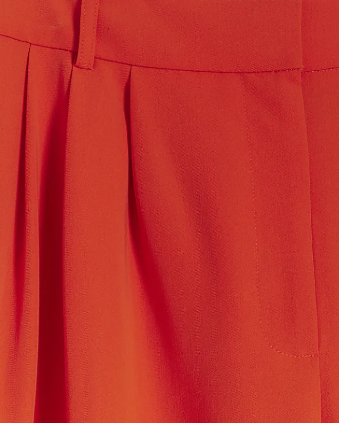 River Island Petite side stripe wide leg trousers Red Hot