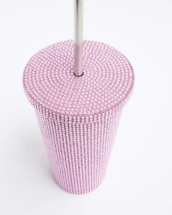 River Island Diamante cup Pink Sale