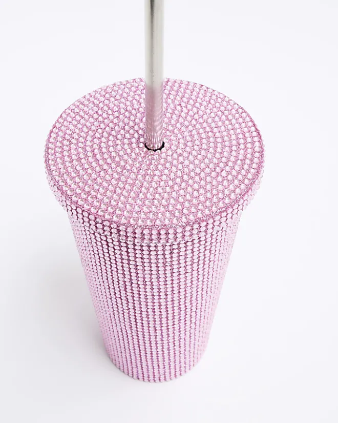 River Island Diamante cup Pink Sale