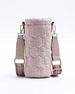River Island quilted bottle holder bag Pink Outlet
