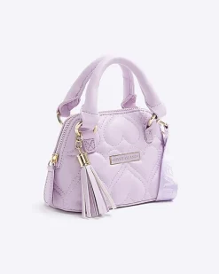 River Island quilted heart mini tote bag Pink Online