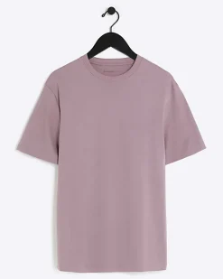 River Island RI Studio slim fit t-shirt Pink Discount