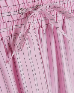 River Island stripe straight pull on trousers Pink Discount