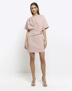 River Island wrap buckle t-shirt mini dress Pink Best