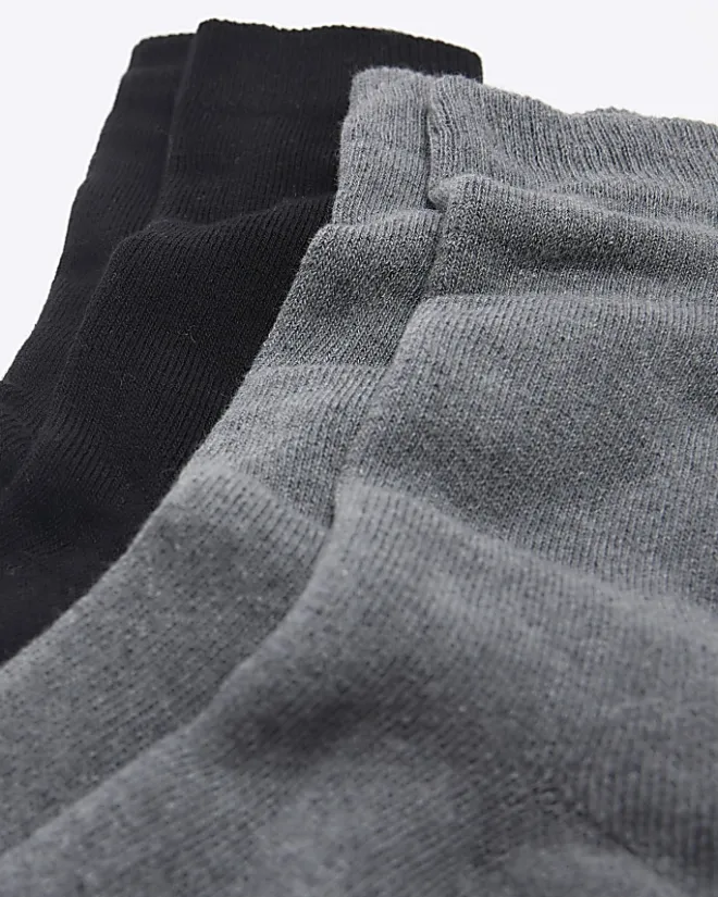 River Island 2PK boot socks Black Online