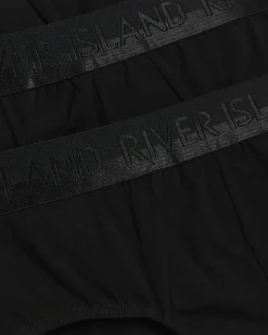 River Island 4PK cotton stretch briefs Black Hot