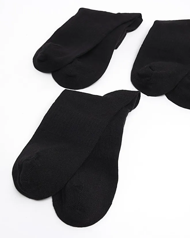 River Island 5PK rib ankle socks Black Sale