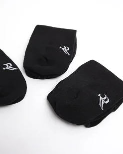 River Island 5PK Rib Trainer Socks Black Outlet