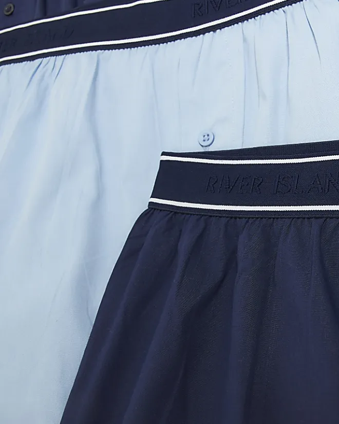 River Island 3PK boxer shorts Blue Clearance