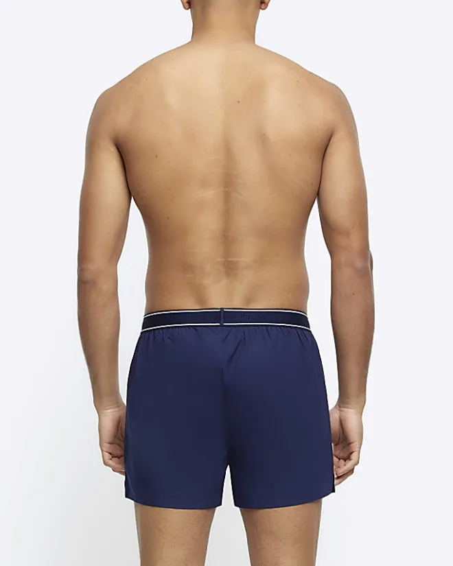 River Island 3PK boxer shorts Blue Clearance