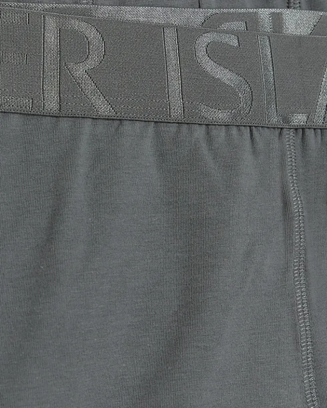 River Island 4PK Dark cotton stretch trunks Grey Outlet