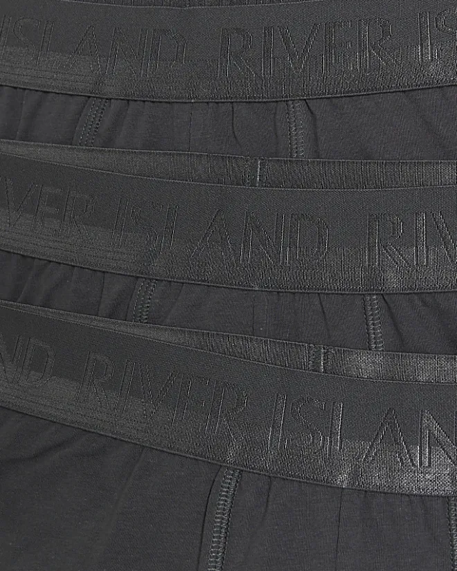 River Island 4PK cotton stretch trunks Grey Outlet