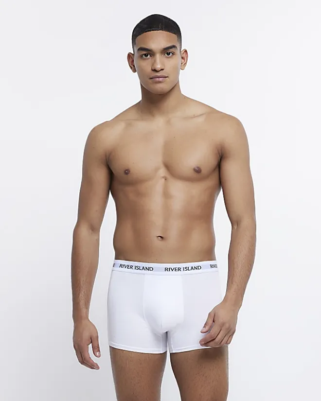 River Island 5PK Cotton Stretch trunks Grey Fashion