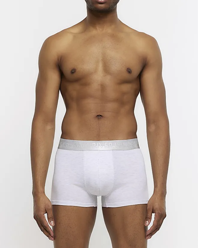River Island 4PK regular fit RI trunks Grey New