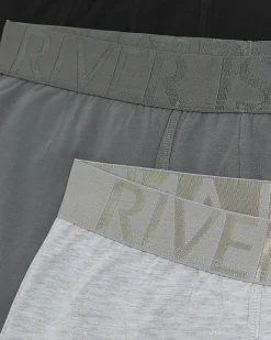 River Island 4PK RI cotton stretch trunks Grey Hot