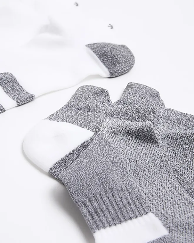 River Island 2PK sport trainer socks White Hot