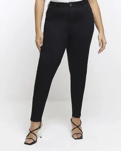 River Island Plus bum sculpt skinny jeans Black Discount