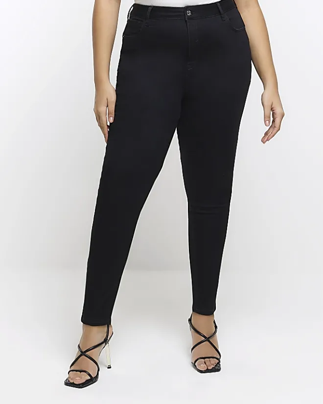 River Island Plus bum sculpt skinny jeans Black Discount